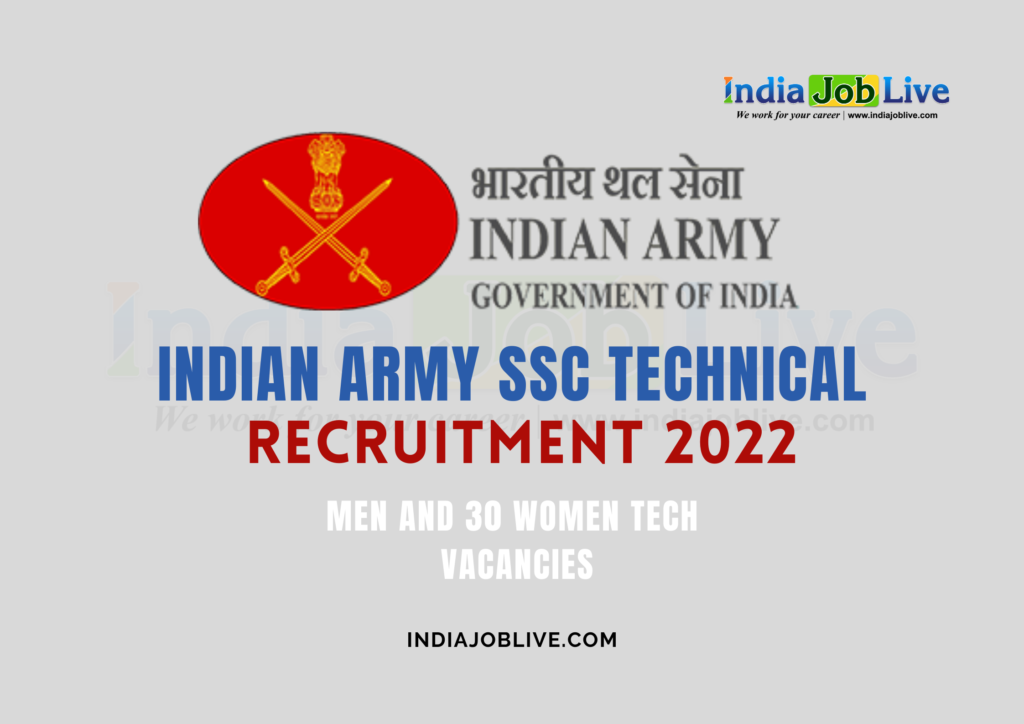 Indian Army SSC Recruitment 2022 Technical Officer 191 Vacancies