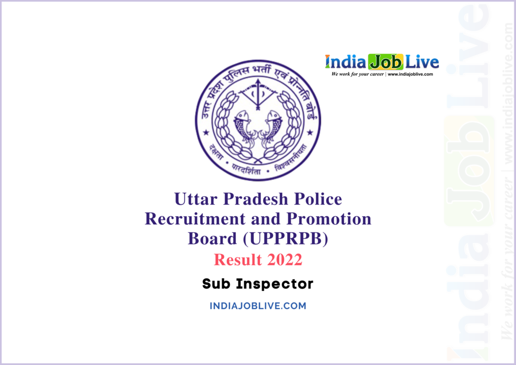 UP Police SI Post Result 2022 Announced