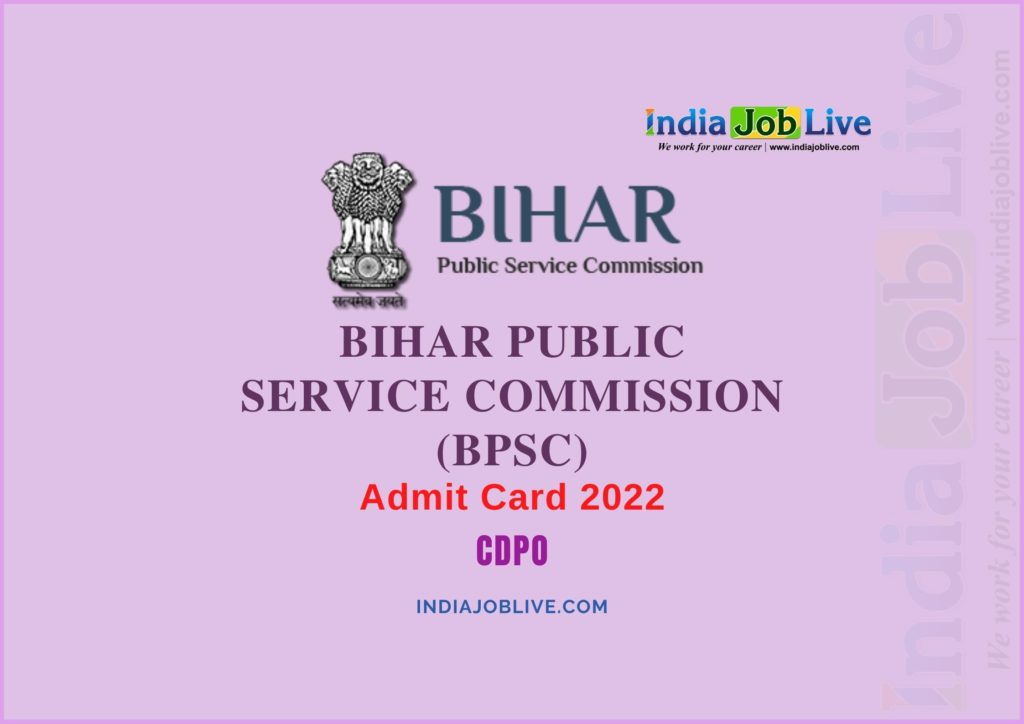 BPSC CDPO Post Admit Card 2022 Download