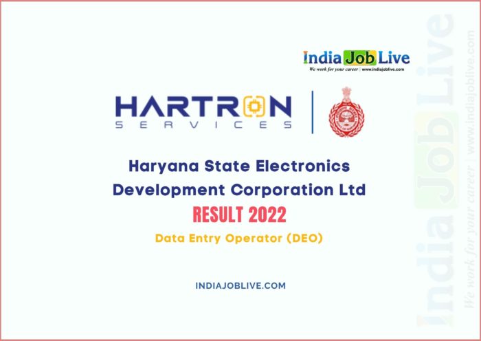 HARTRON DEO Post Result 2022 Announced View Download Link