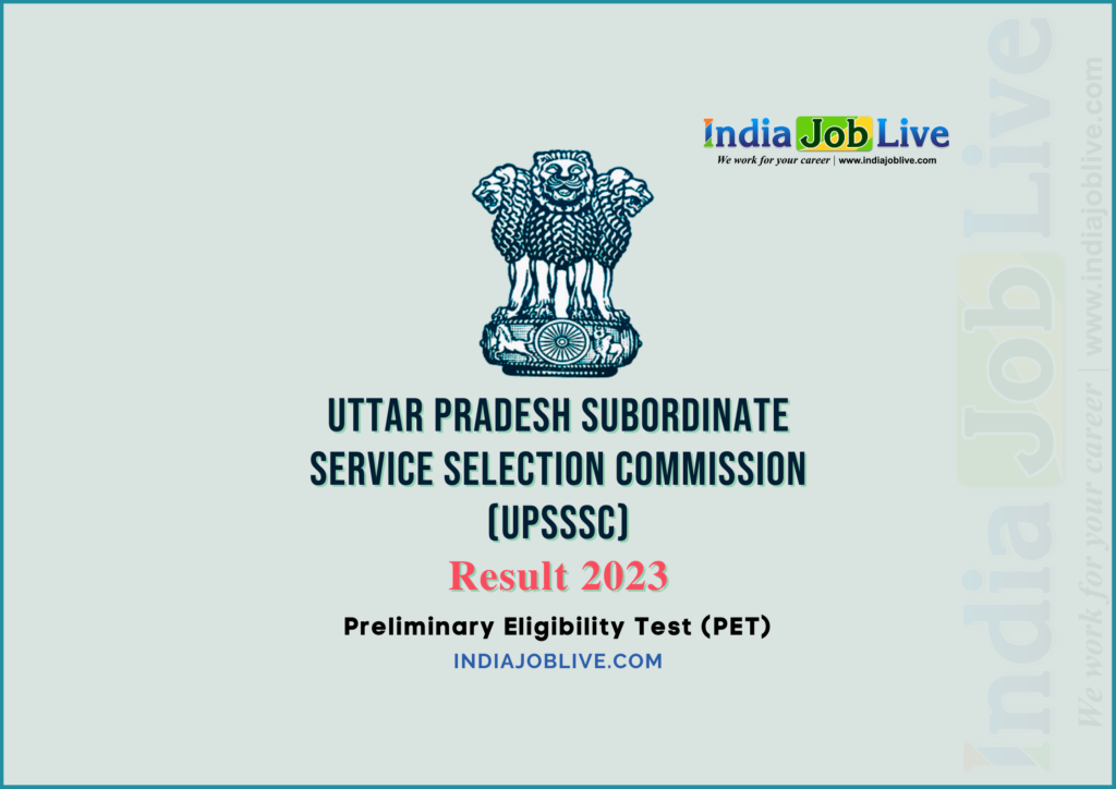 UPSSSC PET Result 2023 Announced View Download Link