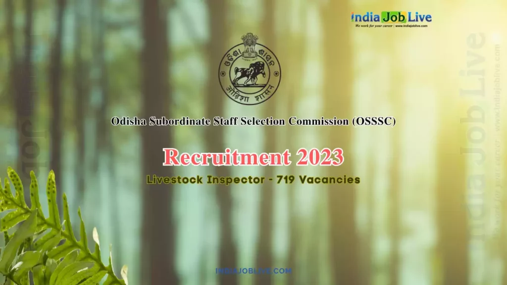 OSSSC Livestock Inspector Recruitment 2023